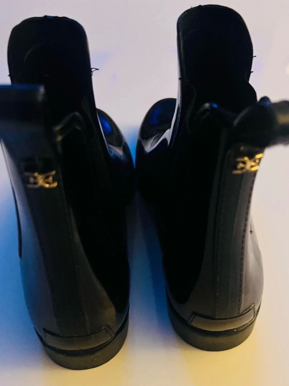 Sam Edelman Women's Glossy Black Tinsley Rain Ankle Boots